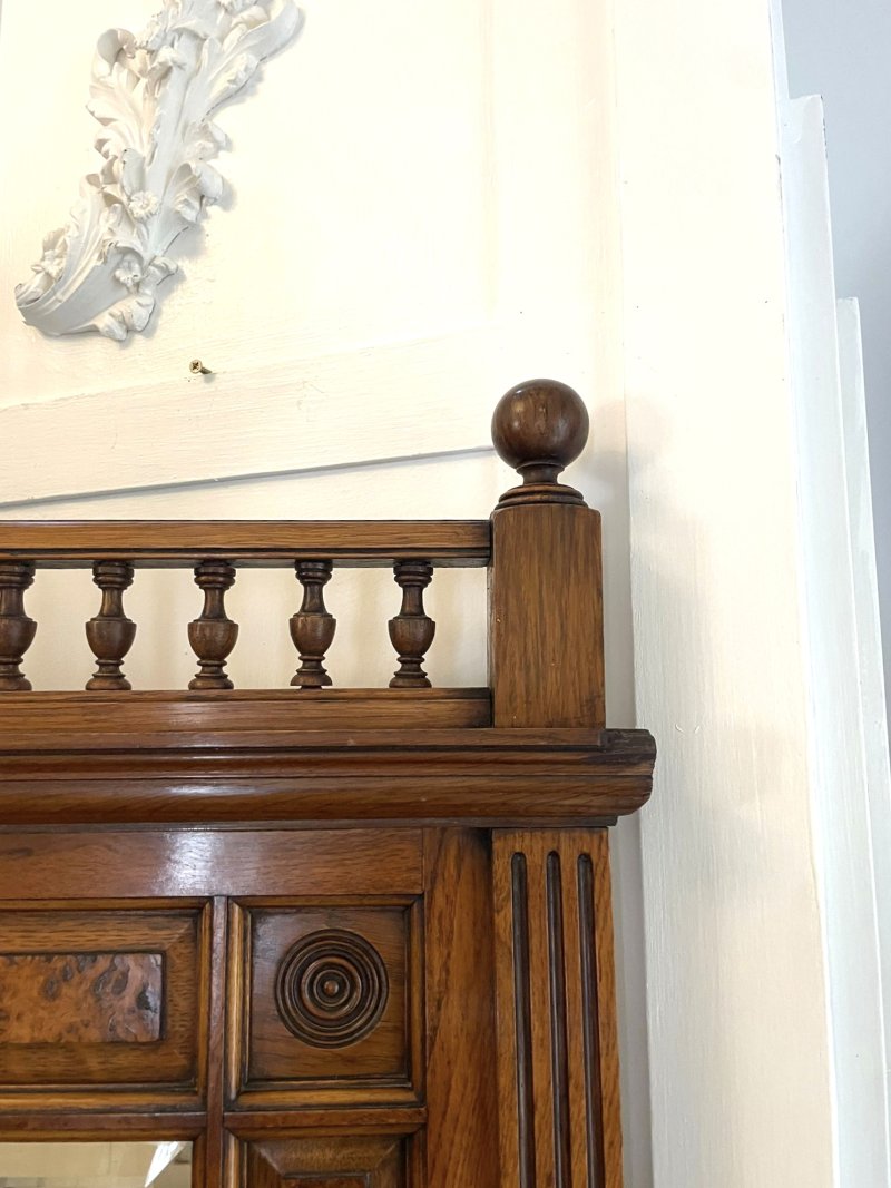 Outstanding Quality Antique Victorian Pollard Oak Mirror Back Sideboard by James Schoolbred - Image 13